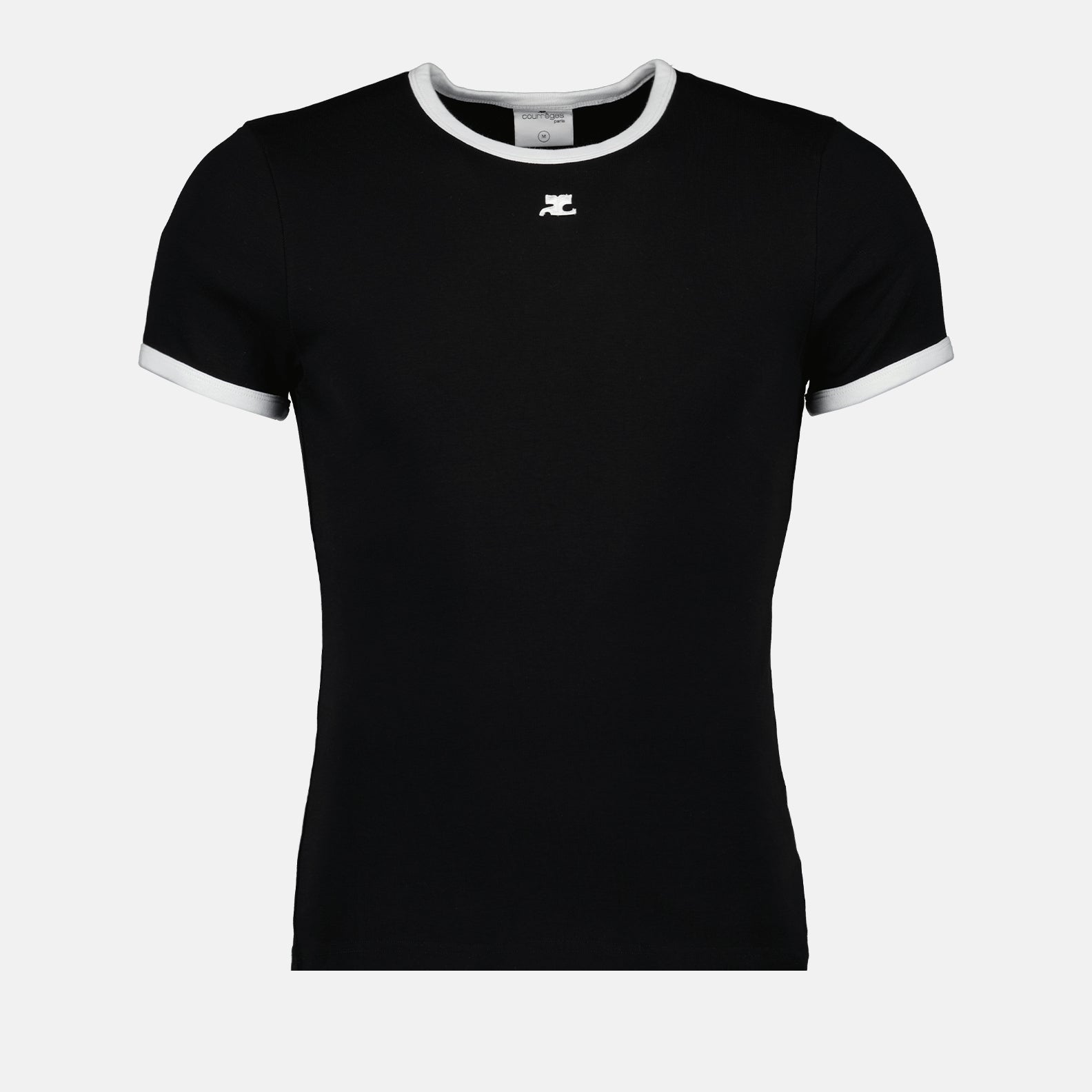 T-shirts T-shirt signature contrasté Courrèges Noir Homme