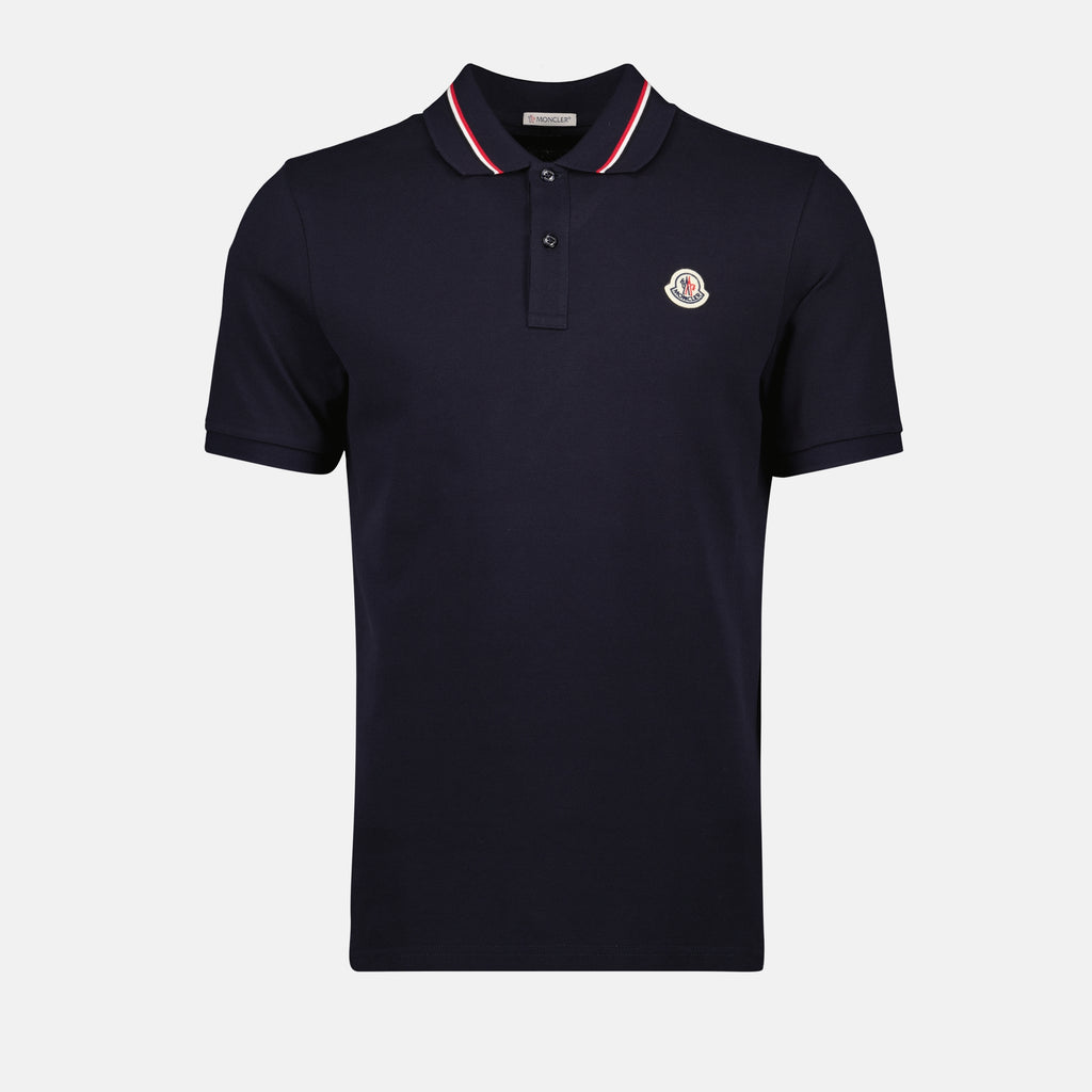 Polos Polo à logo Moncler azul oscuro Homme