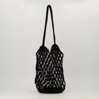 Immagine della borsa in crochet nera del marchio Saint Laurent per Donna - Stagione Autunno-Inverno 2025 - Vista Posteriore