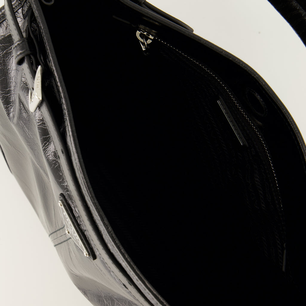 Sacs bandoulière ボニー ブラック レザー バッグ Prada Noir Homme