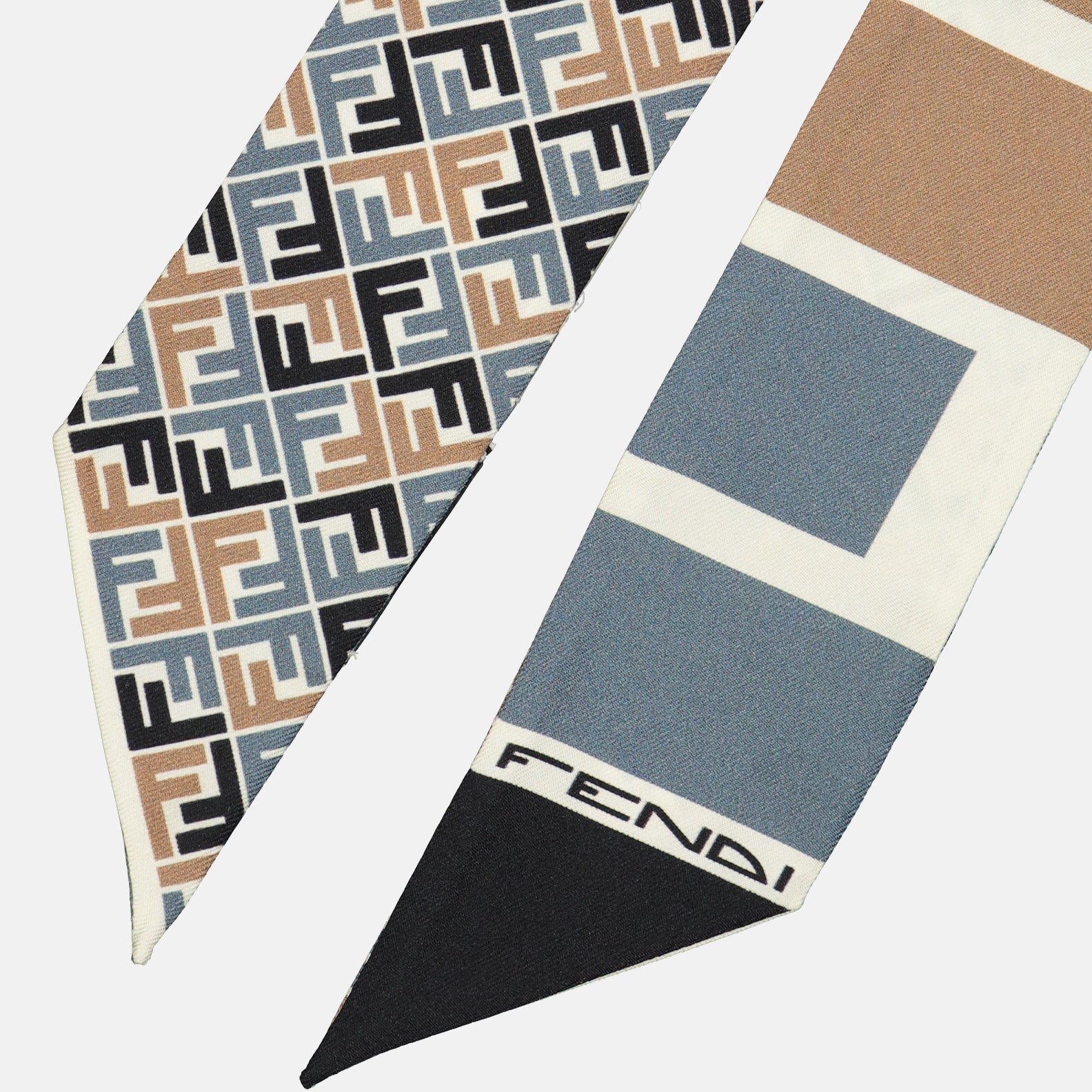 Sciarpe e guanti Wrappy en soie FF Fendi Blu Femme