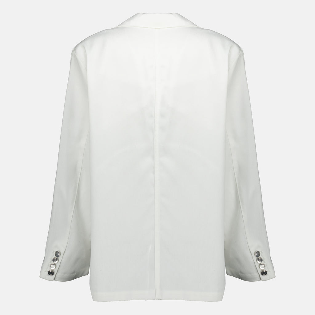 Vestes Blazer de Denim Branco em Satin Iro Blanc Femme