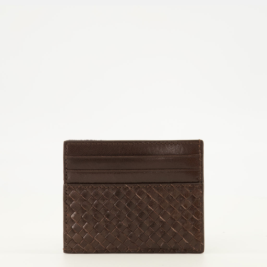 Petite maroquinerie Portafoglio in pelle marrone Prada Marron Homme