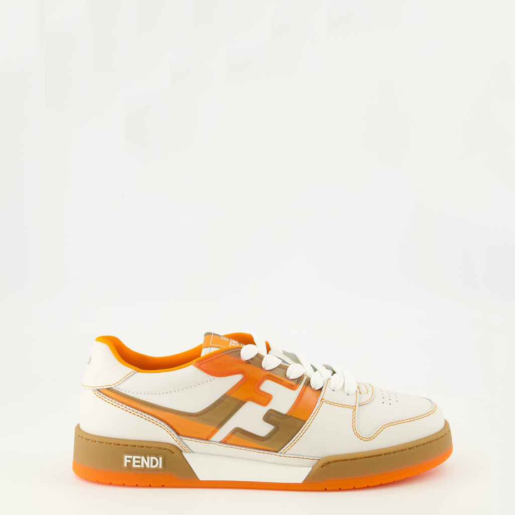 Baskets Fendi Match Orange Sneakers Fendi Orange Homme