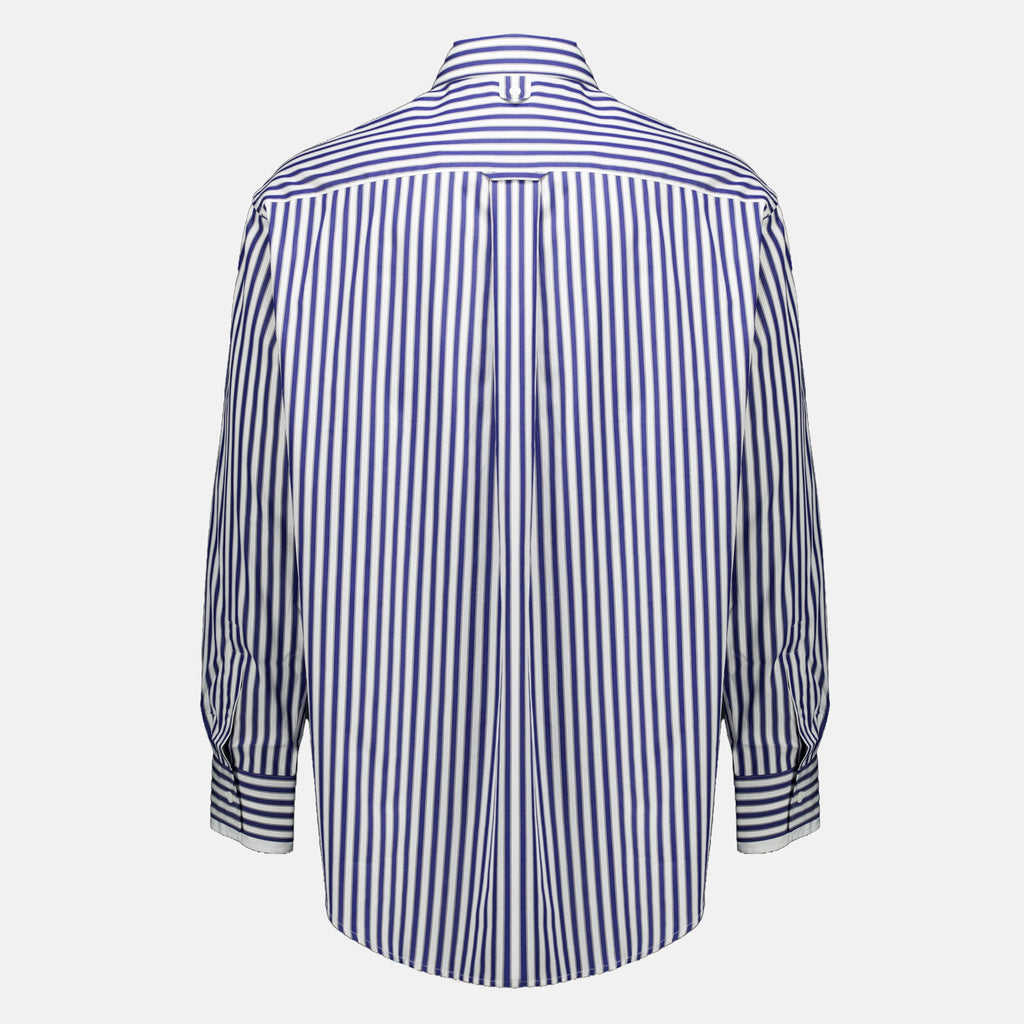 Chemises Oversized Striped Shirt Ami PARIS Bleu foncé Unisexe