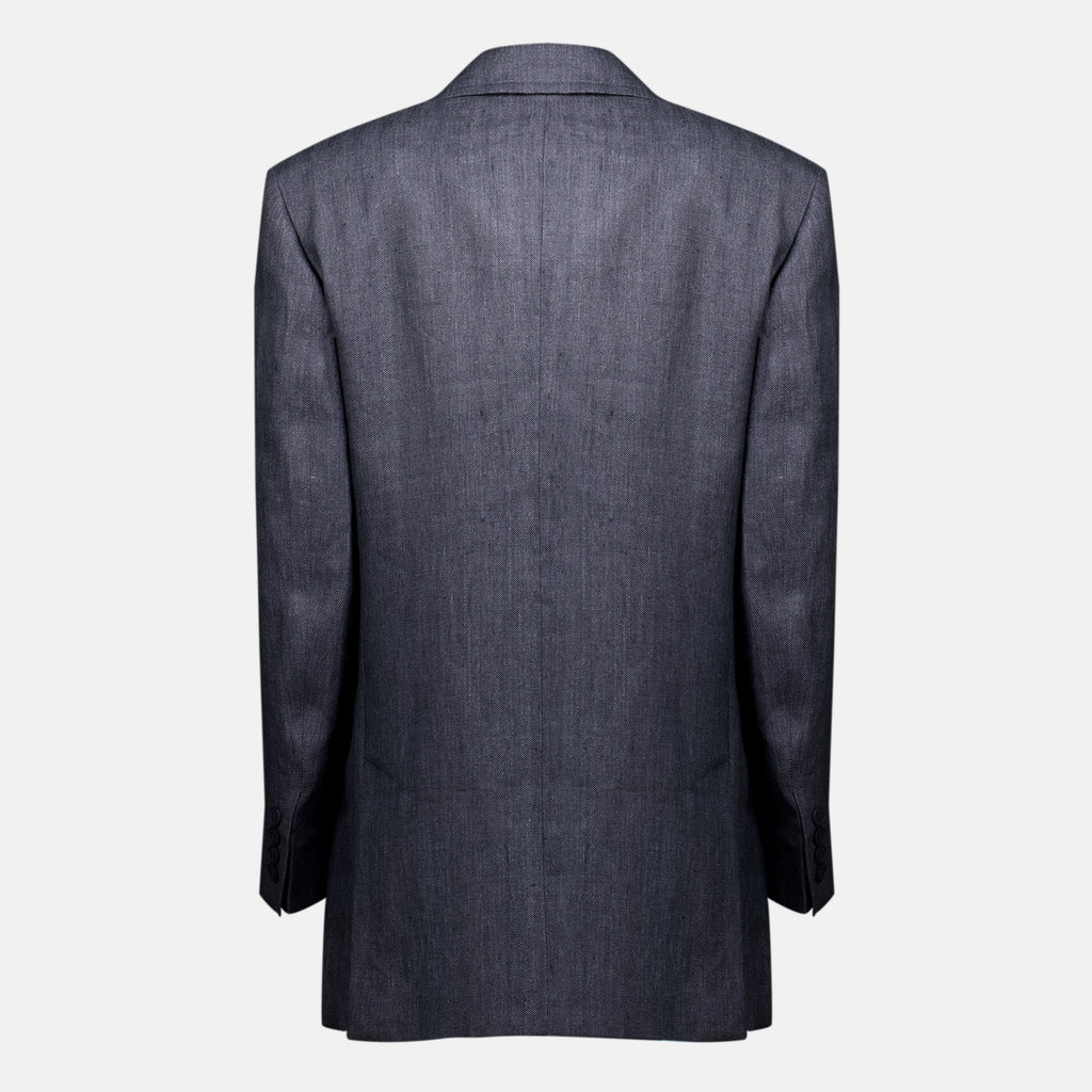 Vestes Blazer in Lino Chevron Grigio Max Mara Gris Femme