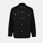 Camicie Surchemise en laine Versace Nero Homme