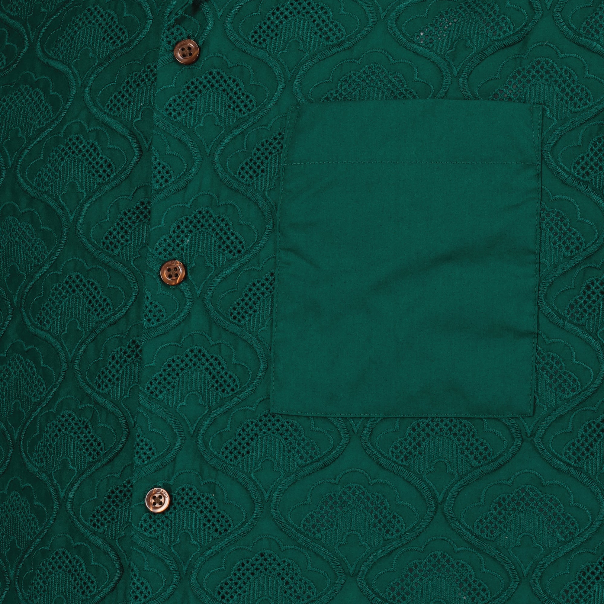 Camisas Camisa de Tapicería Bordada Drole De Monsieur Verde Homme