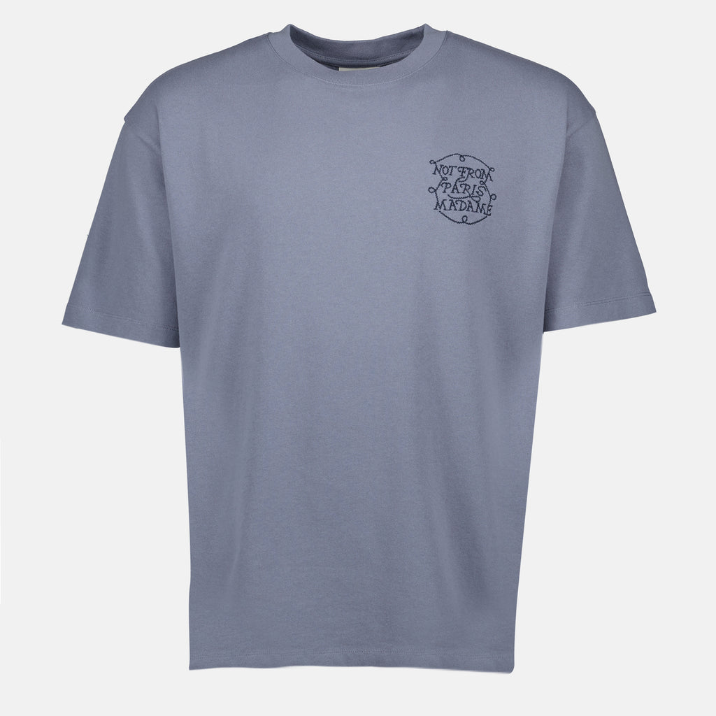 T-shirts T-shirt Slogan Tressé Drole De Monsieur Bleu Homme