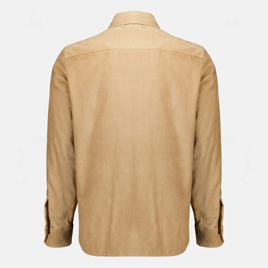 Chemises Camicia in velluto a coste beige Moncler Beige Homme