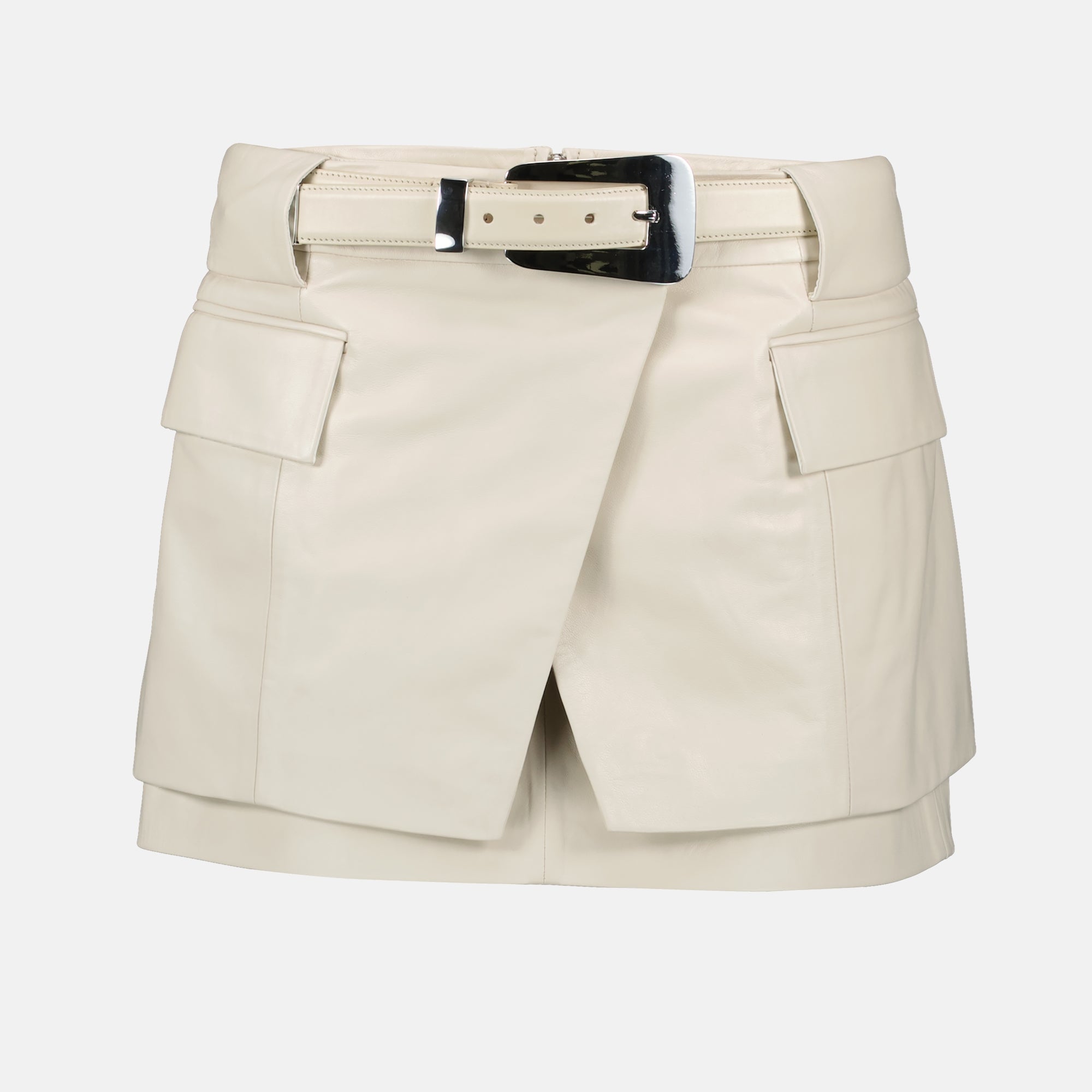 Jupes Jupe en cuir Yori Iro Beige Femme