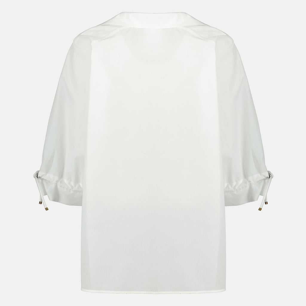 Immagine dell'articolo Blusa bianca in popeline di cotone di Max Mara per Donna - Stagione Primavera-Estate 2026 - Vista Posteriore