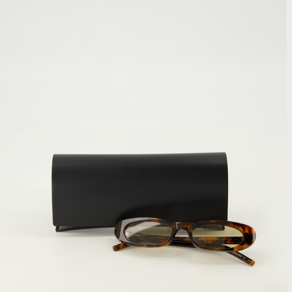 Image de l'article Lunettes de soleil SL557 marron de la marque Saint Laurent pour Femme - Saison Printemps-Été 2026 - Vue détaillée_3