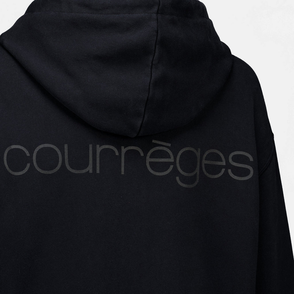 Sweatshirts Sudadera con Capucha Stonewash Courrèges Noir Femme