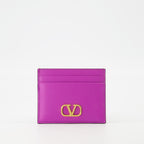 Small leather goods Porte-cartes VLogo Valentino Garavani Purple Femme