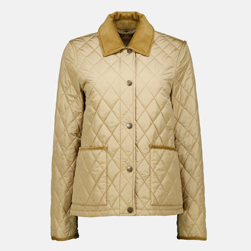 Vestes Casaco Acolchoado em Nylon Bege Burberry Beige Femme