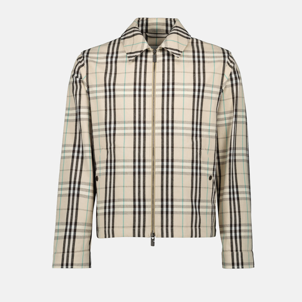 Jackets Checked Harrington Jacket Burberry Beige Homme