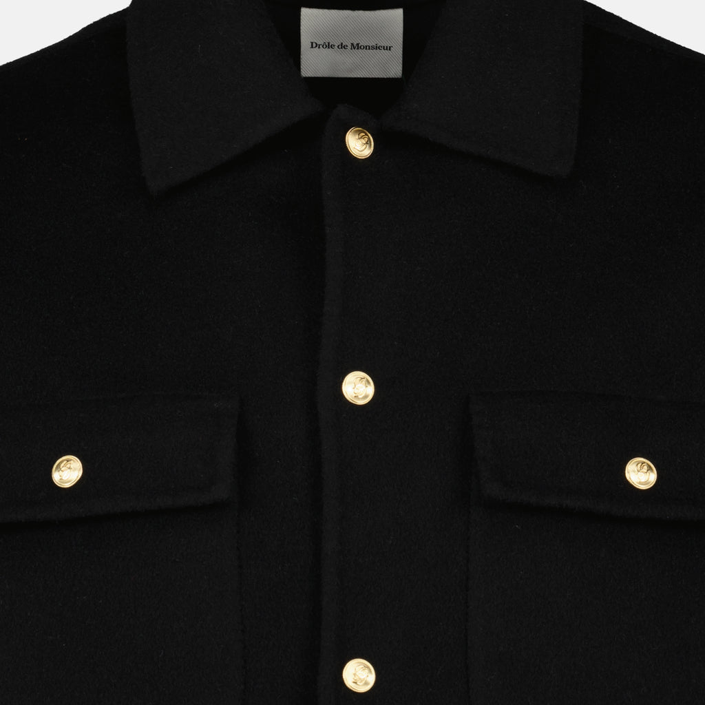 Vestes Surchemise en laine Drole De Monsieur Noir Homme