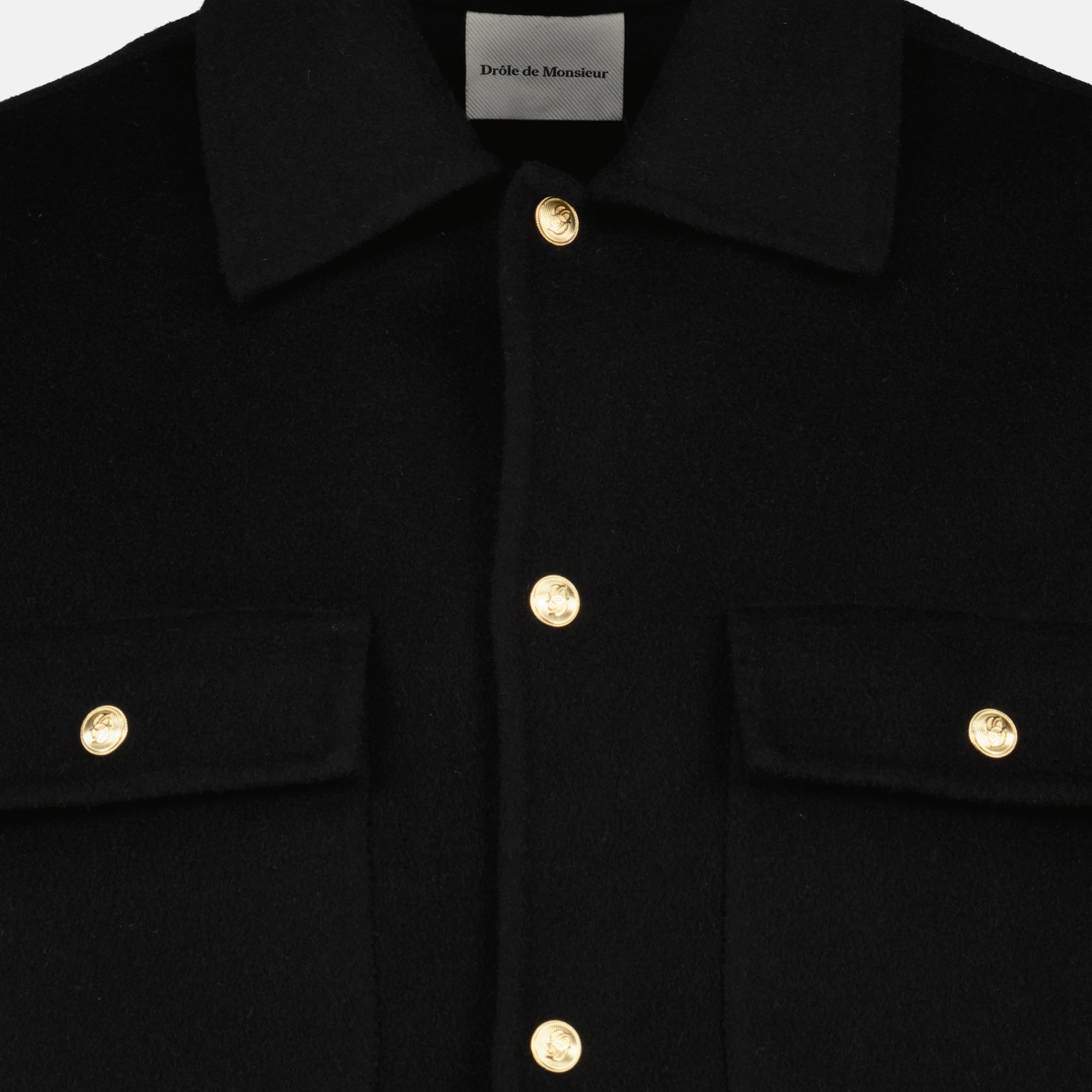 Vestes Surchemise en laine Drole De Monsieur Noir Homme