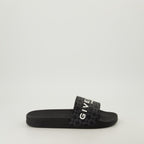 Zapatos abiertos Sandalias de goma tipo slide Givenchy Negro Homme