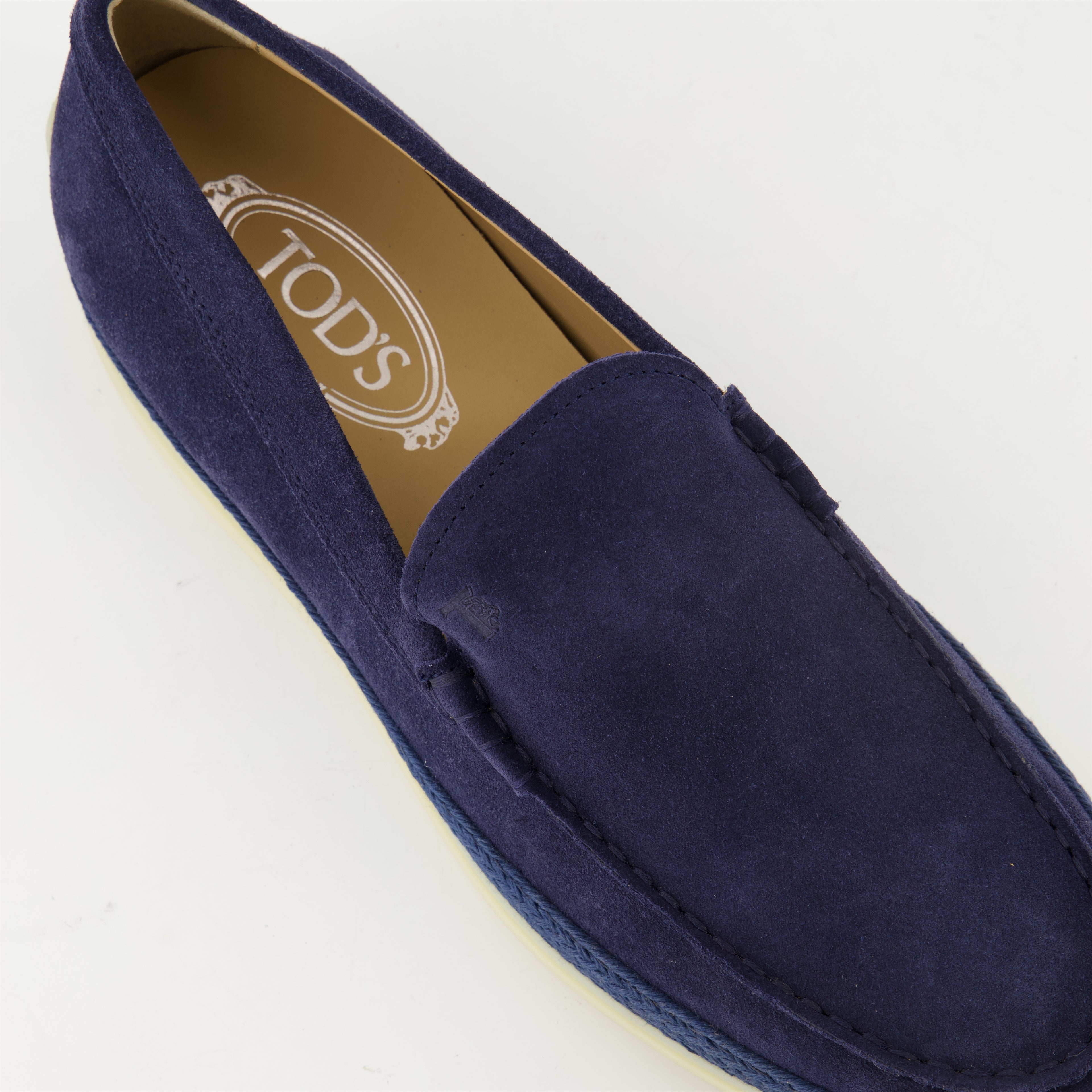 Mocassins Mocassins en cuir velours Tod's Bleu Homme