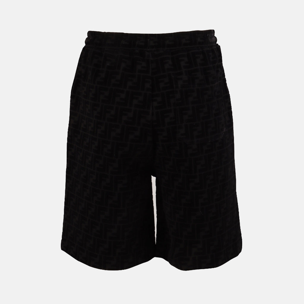 Shorts Bermuda FF en piqué Fendi Negro Homme