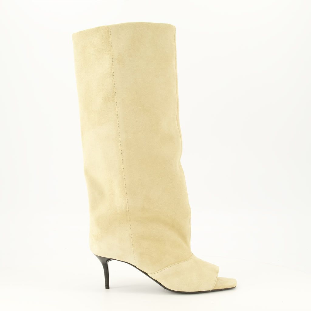 Bottes Beige Wildlederstiefel Iro Beige Femme