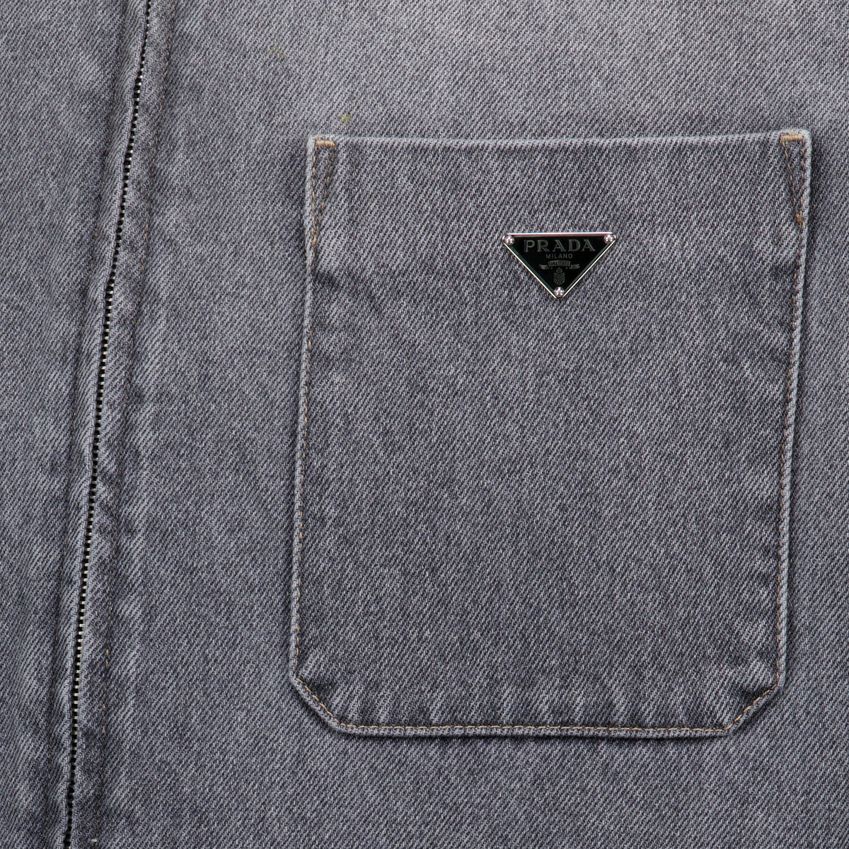 Chemises Chemise noire en denim Prada Noir Homme