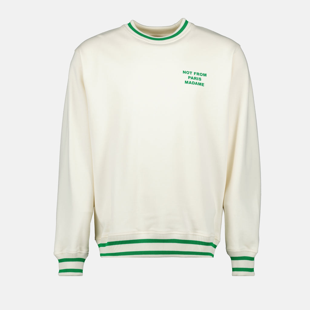 Malhas Sweatshirt Slogan Drole De Monsieur Branco Homme