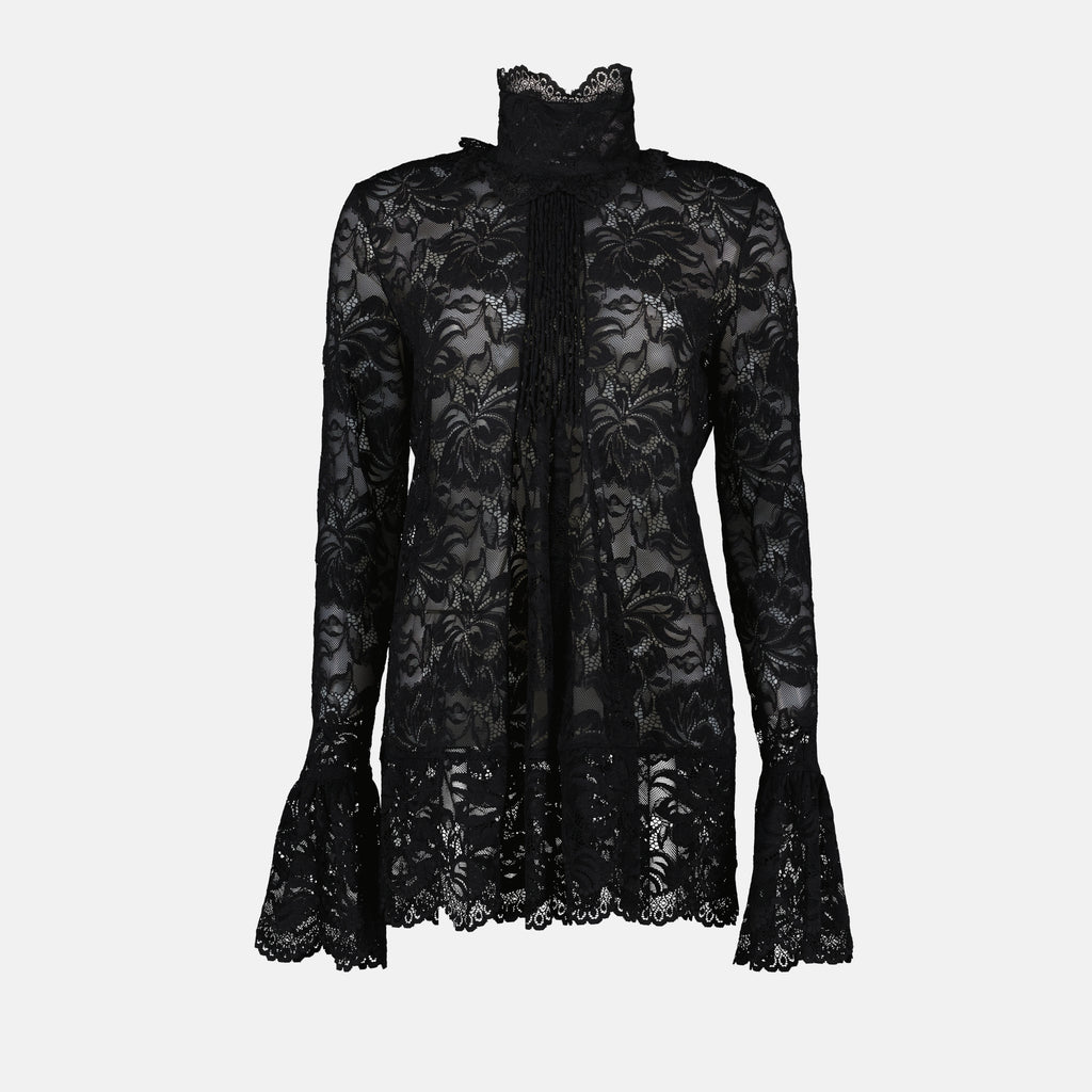Tops Blouse en dentelle Rabanne Black Femme