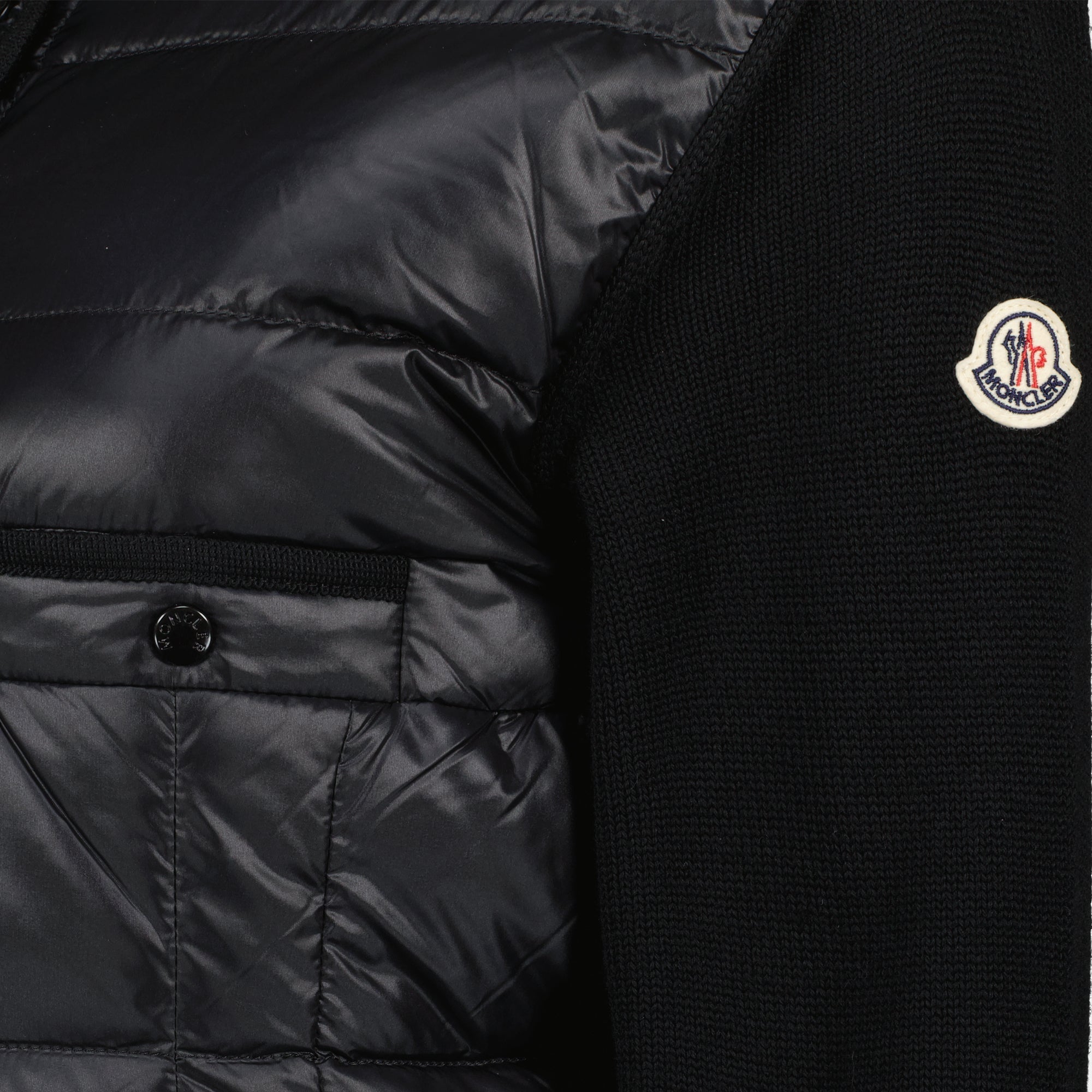 Image de l'article Cardigan bi-matière de la marque Moncler pour Femme - Saison Automne-Hiver 2025 - Vue détaillée_3