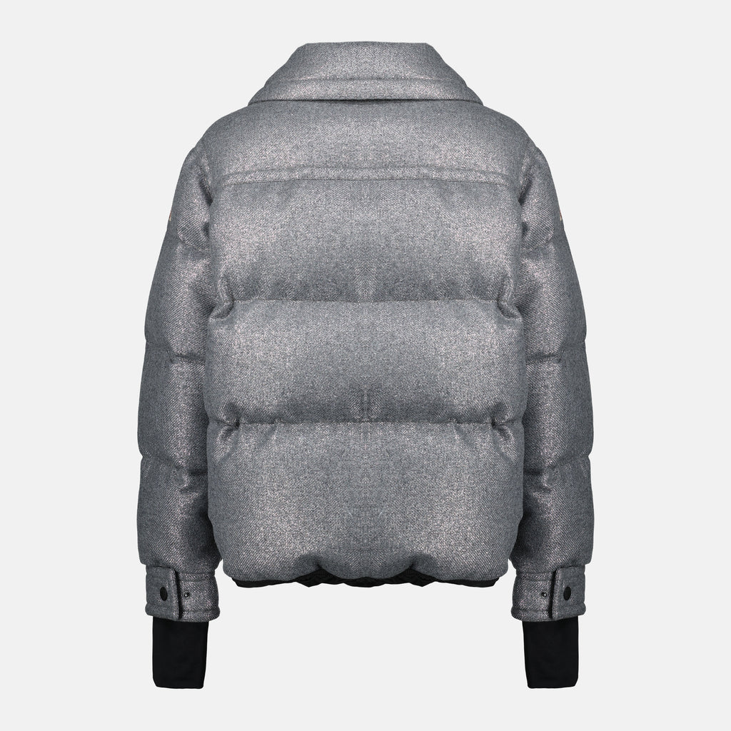 Image of the Sandane Metallic Wool Jacket from the brand Moncler Grenoble for Women - Autumn-Winter Season 2025 - Back View