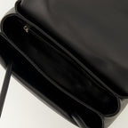 Sacs à main et épaule Medium Passage Bag aus schwarzem Leder und Re-Nylon Prada Noir Femme