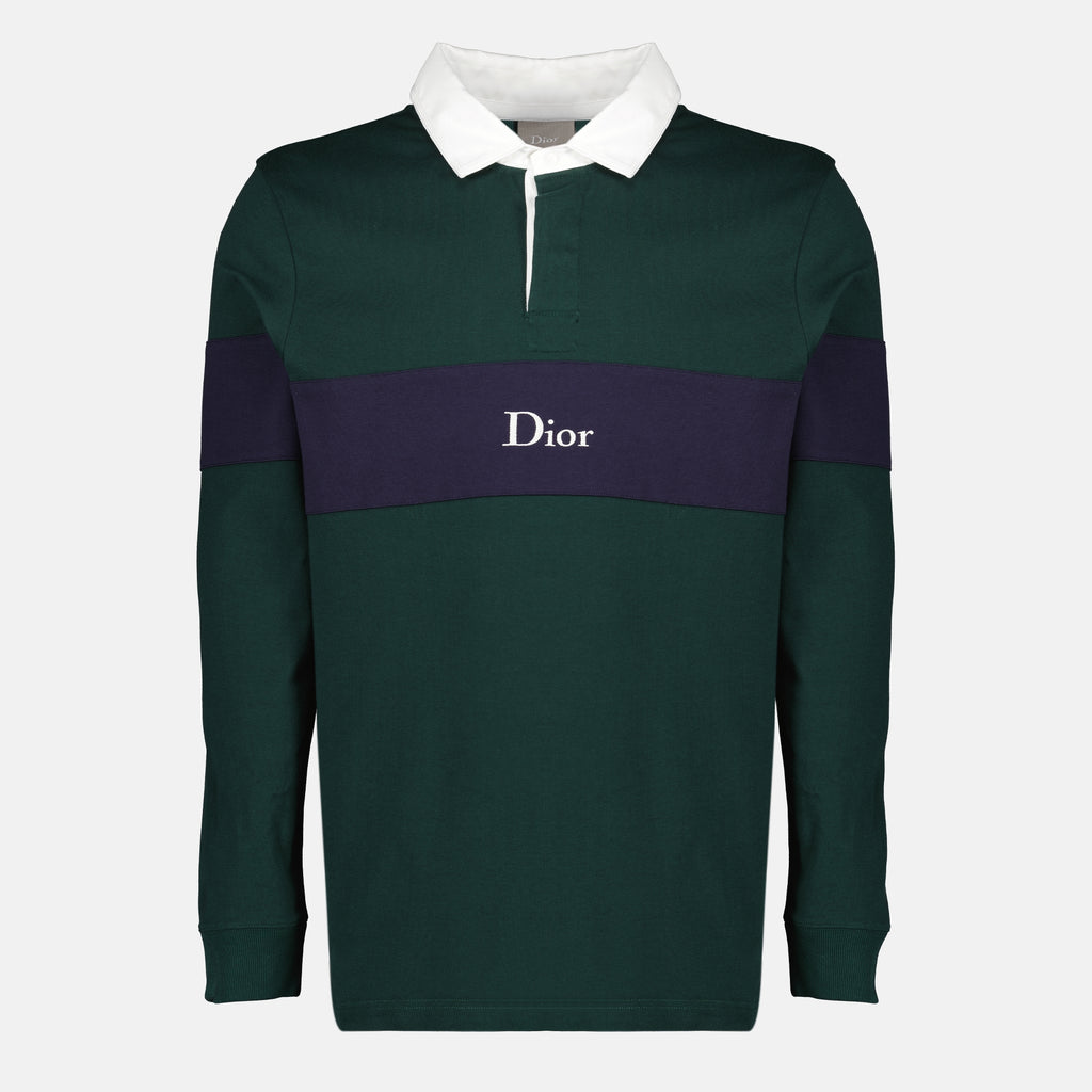 Polos Polo Verde a Maniche Lunghe Dior Vert Homme