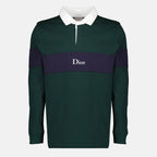 Polos Polo Verde a Maniche Lunghe Dior Vert Homme