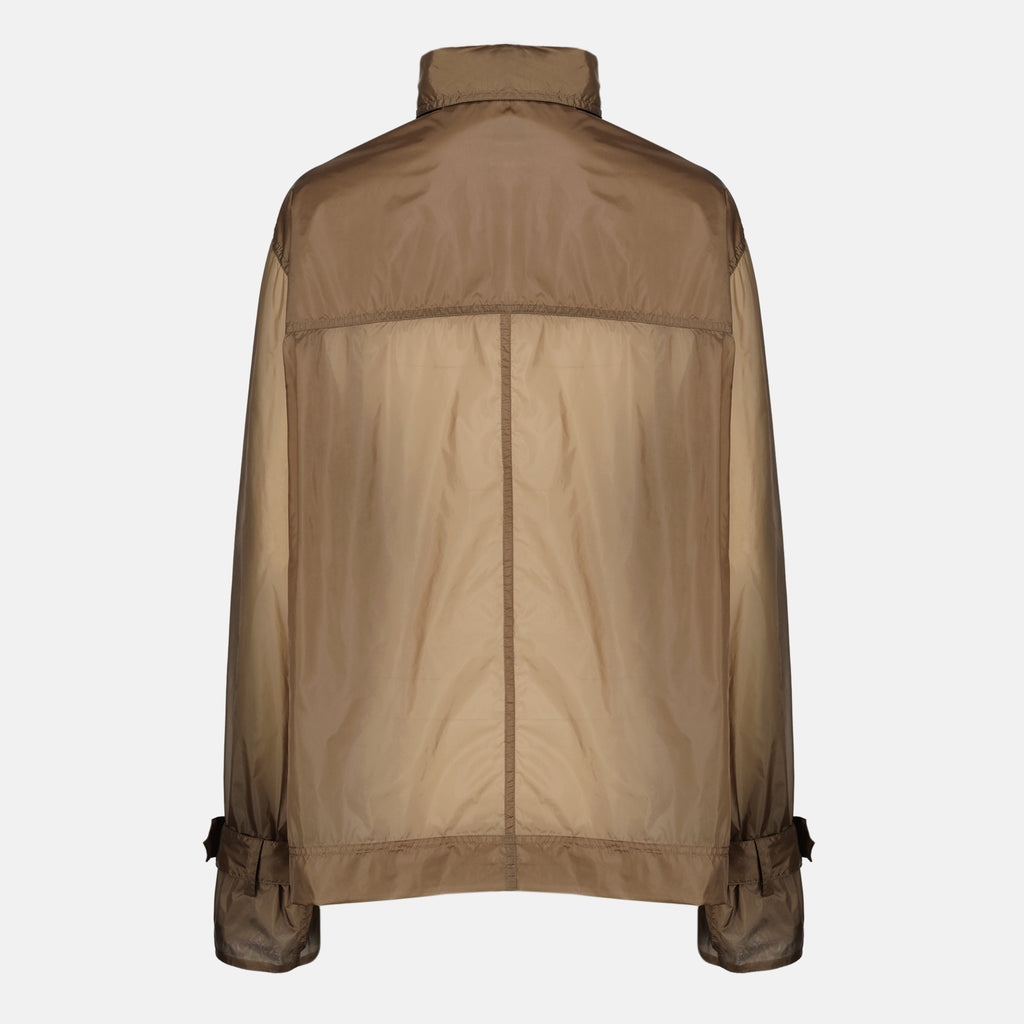 Manteaux Blusa de Seda com Laço em Nylon Castanho Saint Laurent Marron Femme