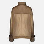 Manteaux Blusa de Seda com Laço em Nylon Castanho Saint Laurent Marron Femme