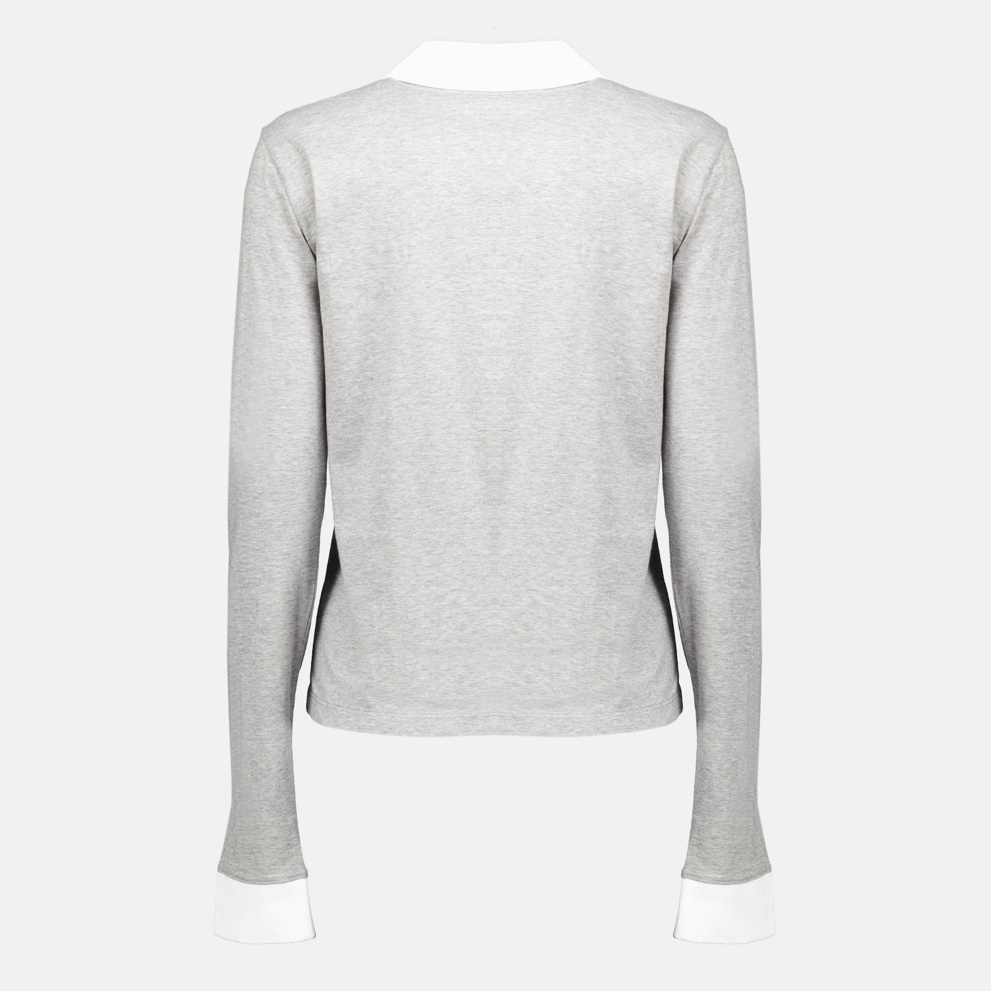Maille Polo en jersey gris Miu Miu Gris Femme