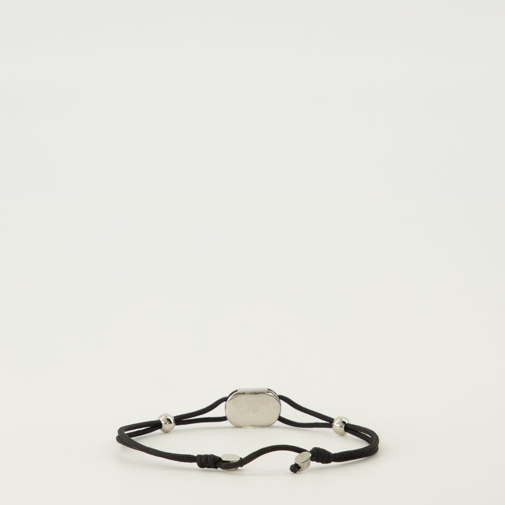 Bijoux Bracelet Ovalette à cordon et émail noir Valentino Garavani Noir Homme