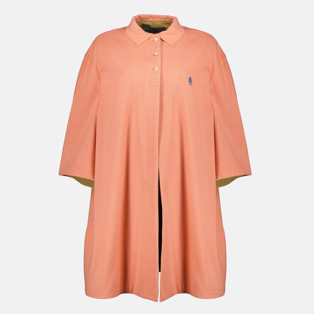 Imagen del abrigo de algodón acolchado rosa anaranjado de la marca Prada para mujer - Temporada Primavera-Verano 2026 - Vista Frontal