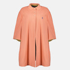Image de l'article Manteau en coton piqué rose orangé de la marque Prada pour Femme - Saison Printemps-Été 2026 - Vue de Face