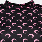 Immagine del top in jersey moon nero e rosa del marchio Marine Serre per Donna - Stagione Autunno-Inverno 2025 - Vista Dettagliata_1