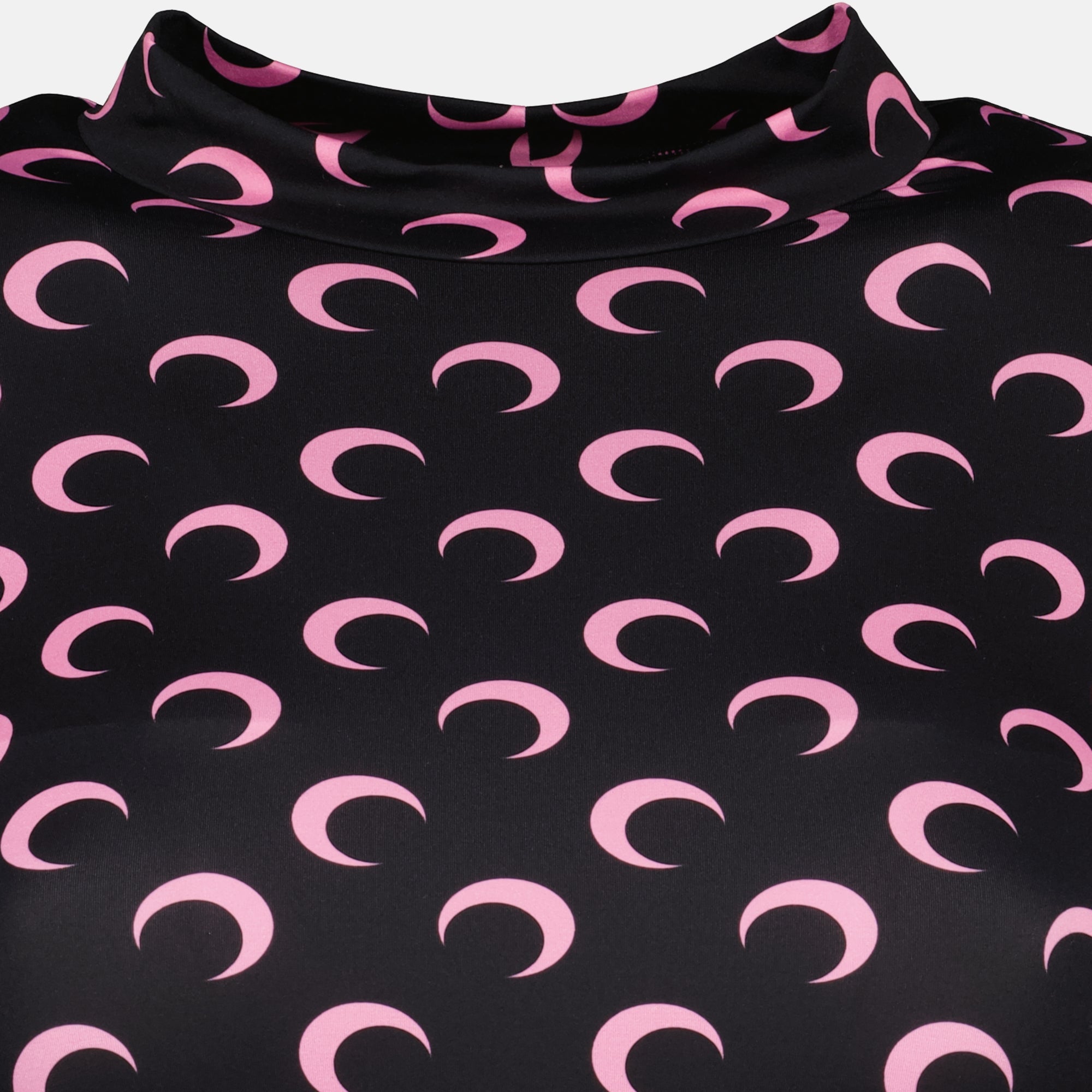 Immagine del top in jersey moon nero e rosa del marchio Marine Serre per Donna - Stagione Autunno-Inverno 2025 - Vista Dettagliata_1