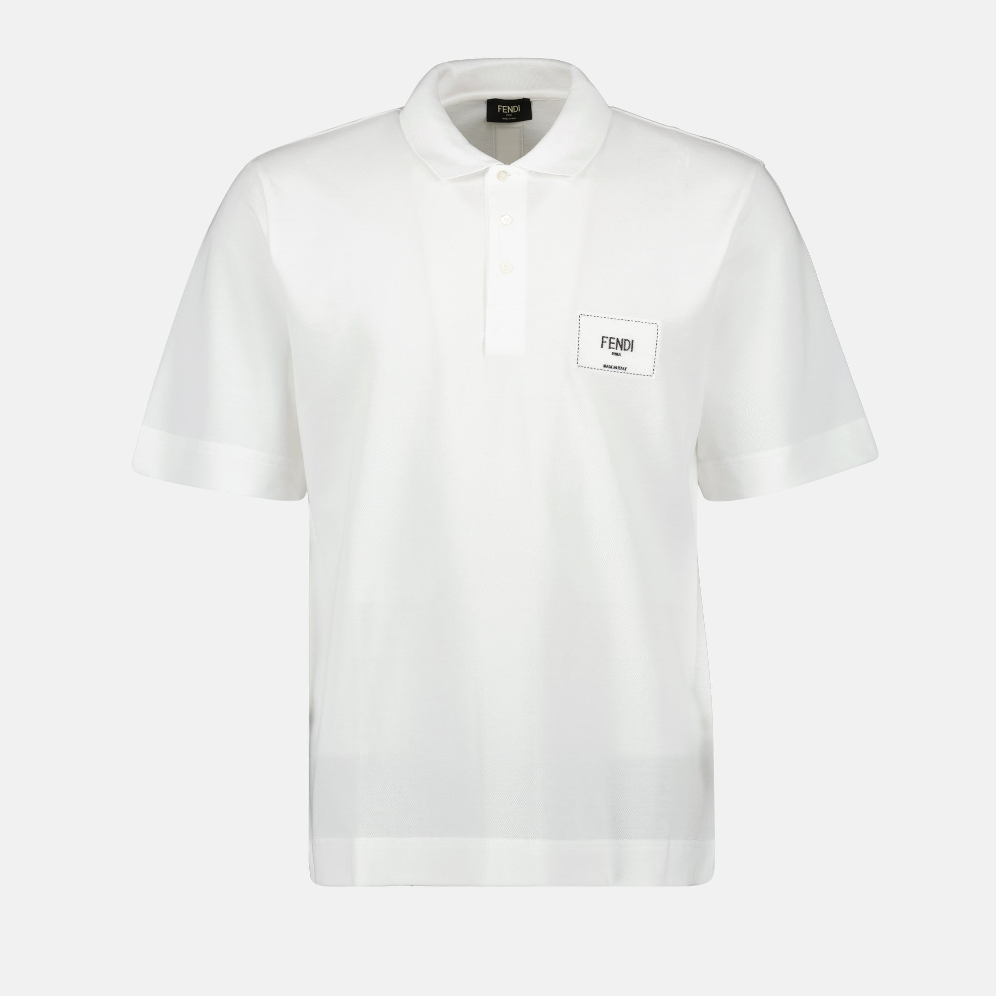 Polos Polo Bordado Fendi Blanco Homme