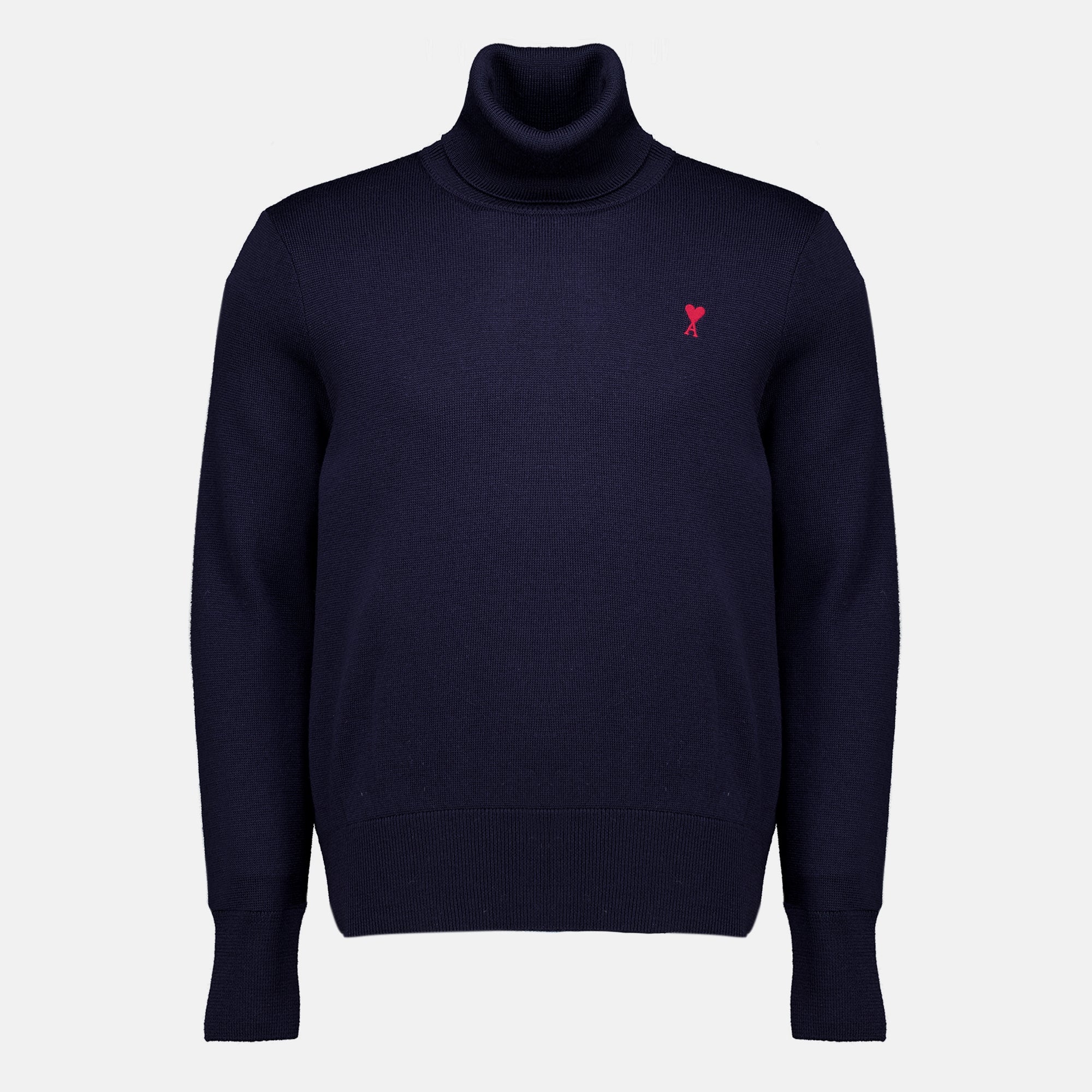 Maille Pull col roulé en laine bleu marine Ami PARIS Bleu foncé Homme