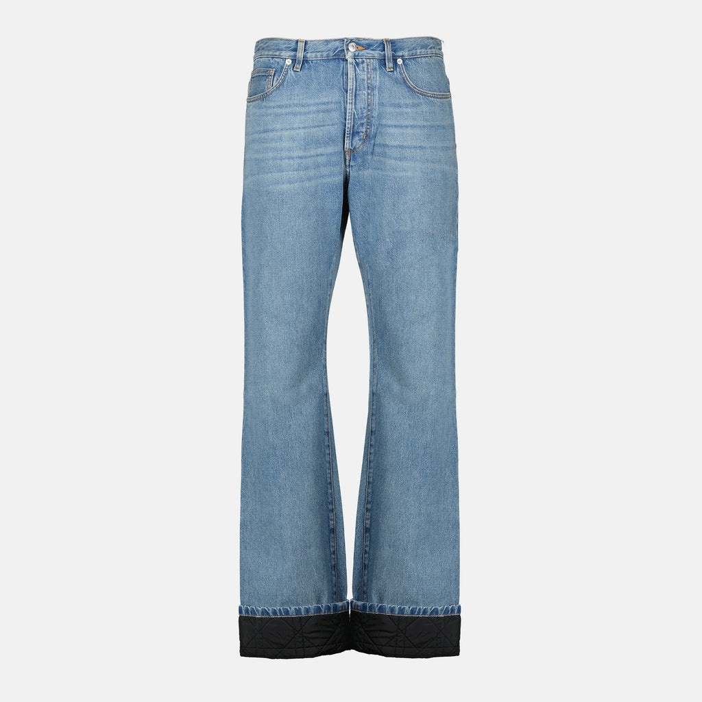 Bild der blauen Cannage-Jeans von Dior für Herren - Frühjahr/Sommer 2026 - Frontansicht