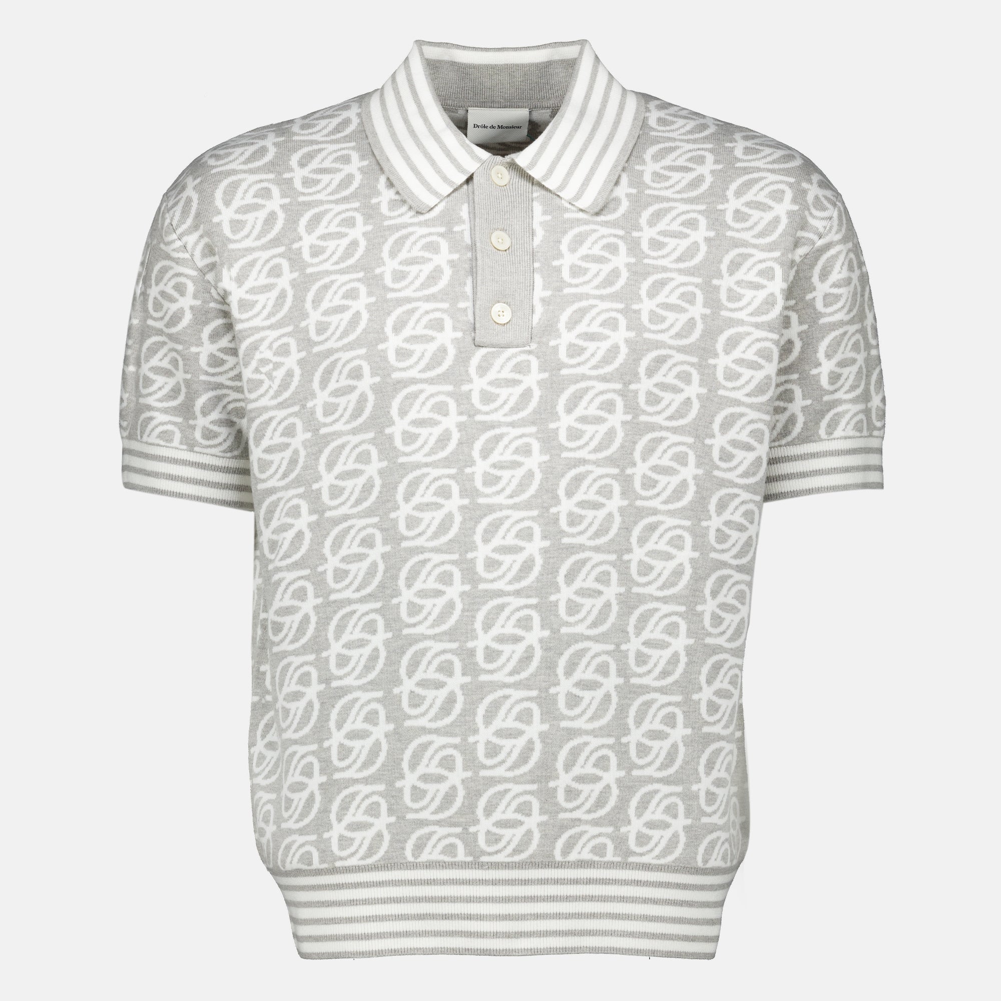 Maille D Miror Polo Gray in Maglia Drole De Monsieur Gris Homme