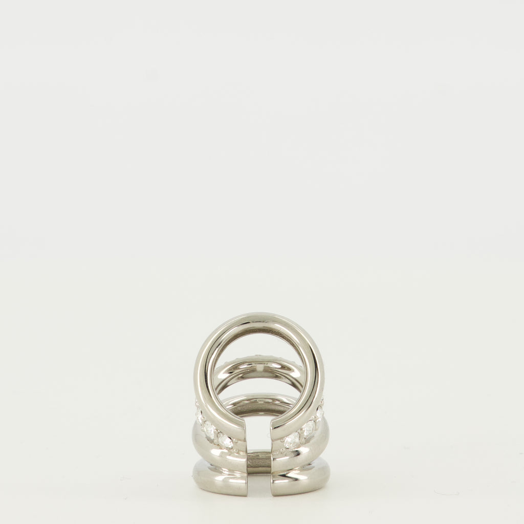 Bijoux Boucle d'oreille Punk avec cristaux argenté Rabanne Argenté Femme