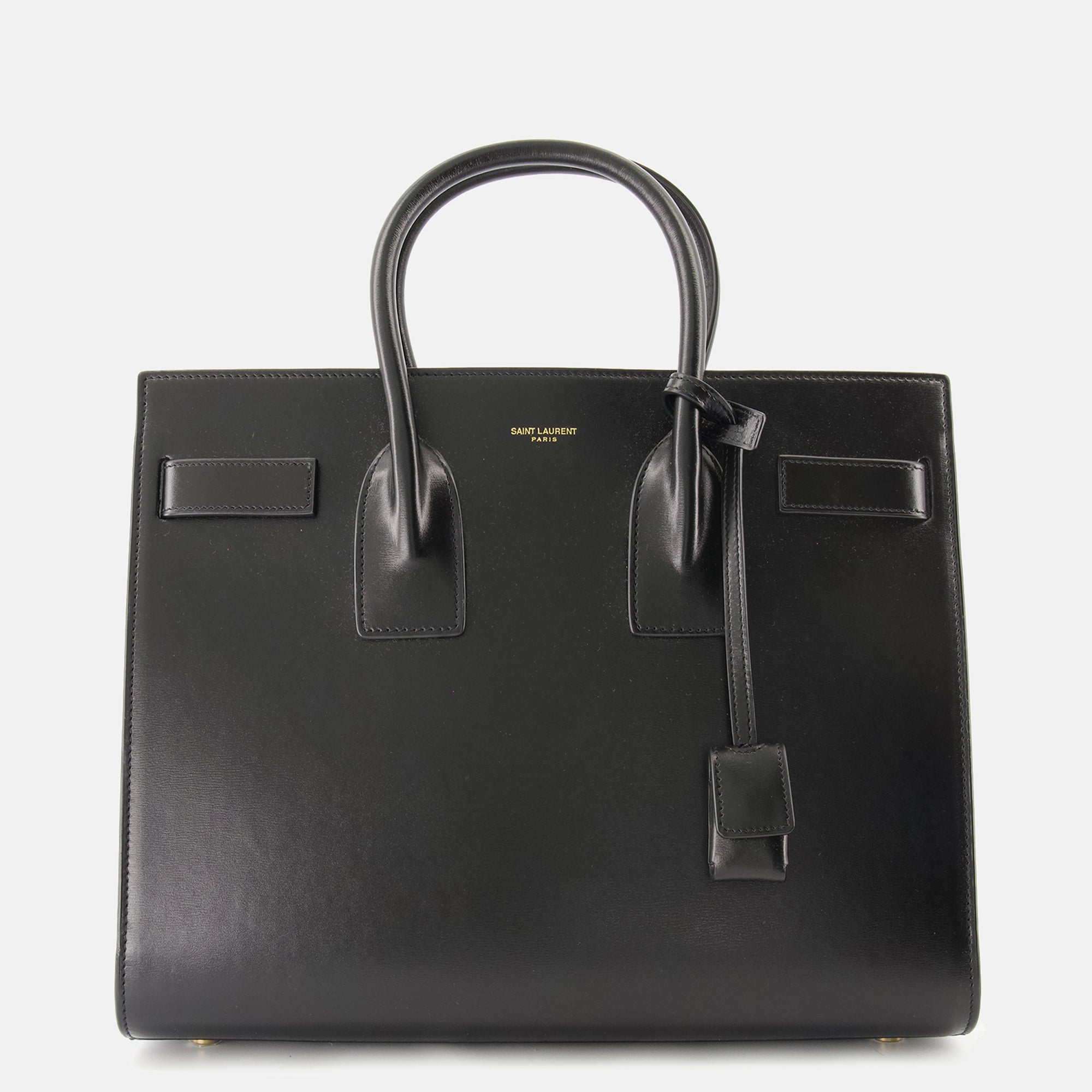 Sacs à main et épaule Small Black Leather Day Bag Saint Laurent Noir Femme
