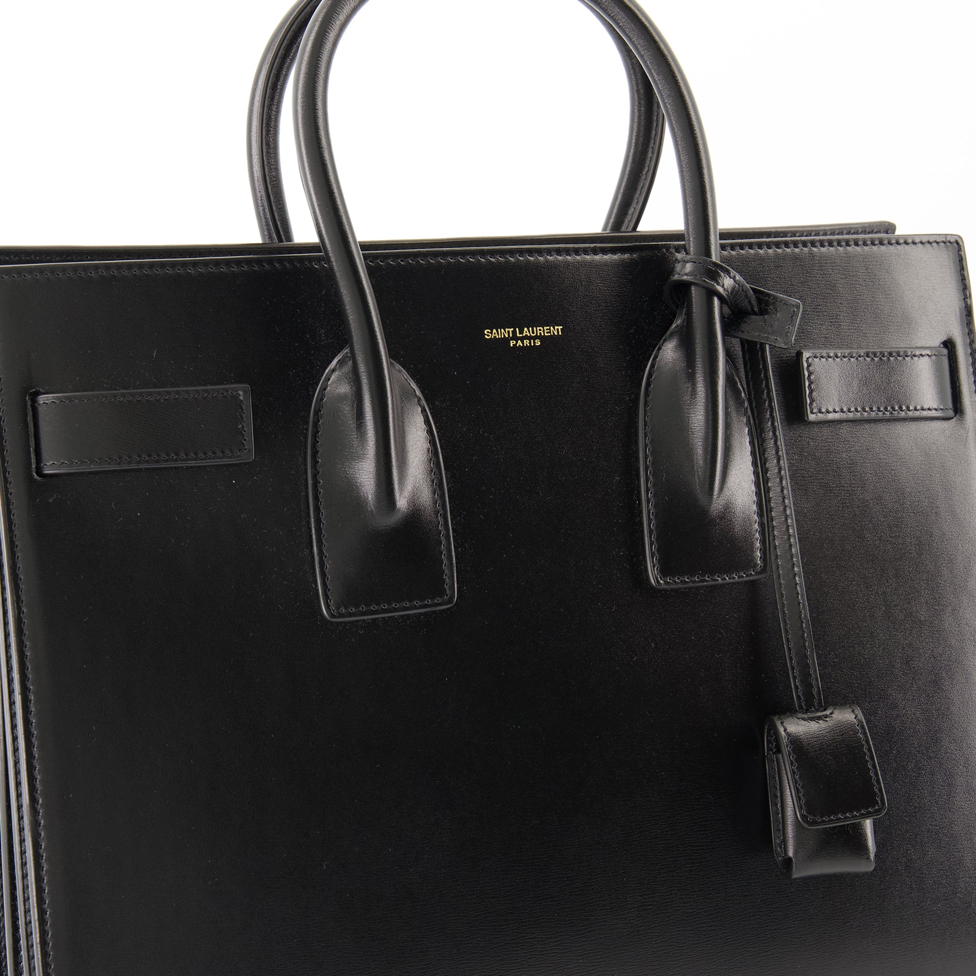 Sacs à main et épaule Small Black Leather Day Bag Saint Laurent Noir Femme